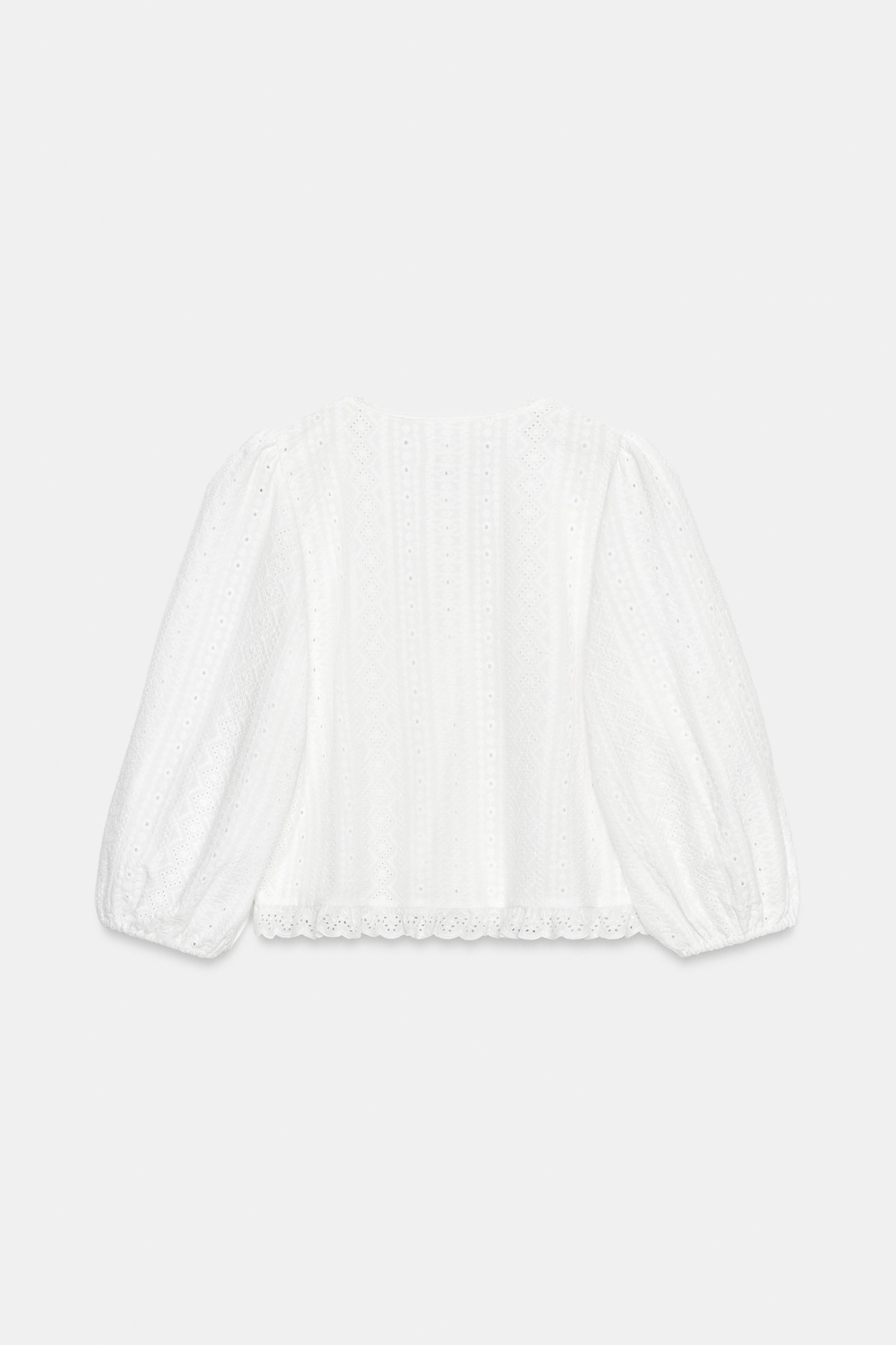 EYELET EMBROIDERED BLOUSE